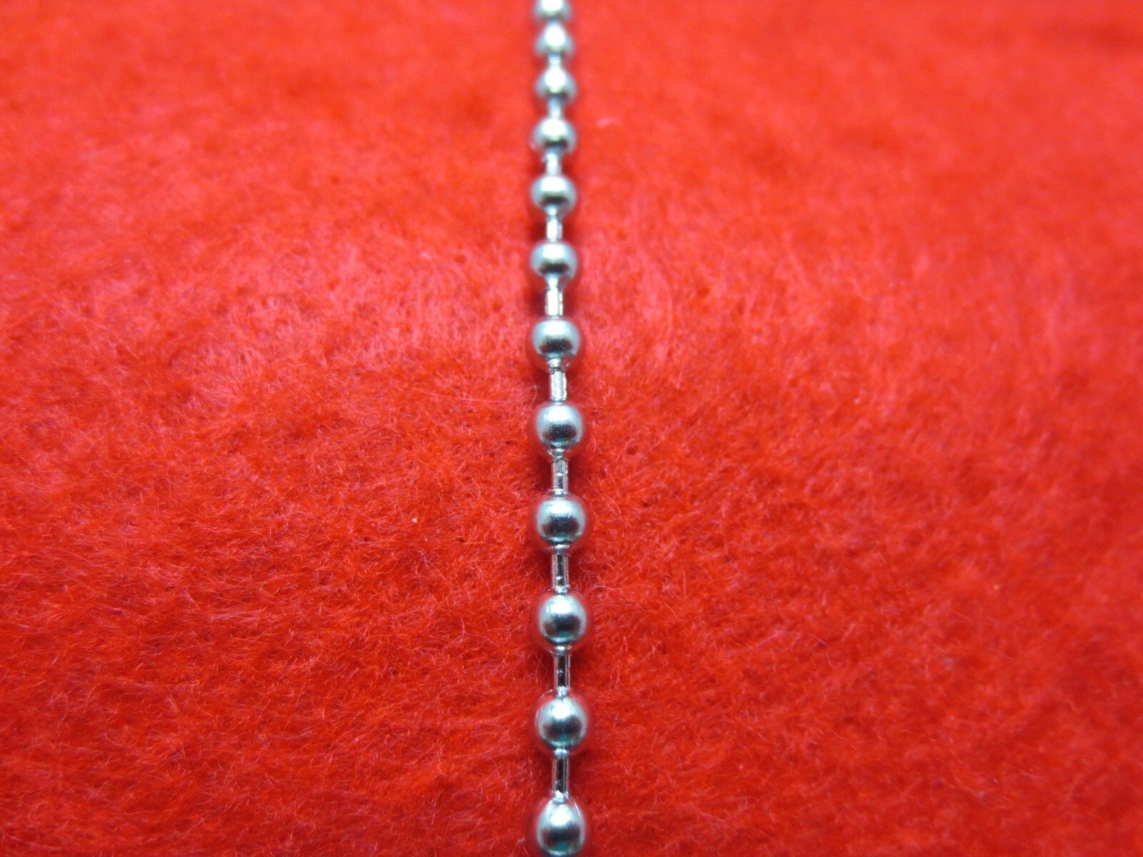18 INCH 3.2mm STAINLESS STEEL SILVER BALL CHAIN WITH A LOBSTER CLAW CLASP