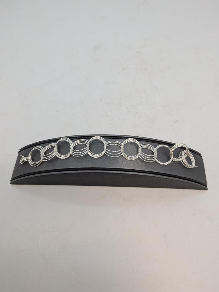 Silver 4-Circle Fashion Bracelet S925 Sterling Silver 13.1g (KS10227 (KS1022771)