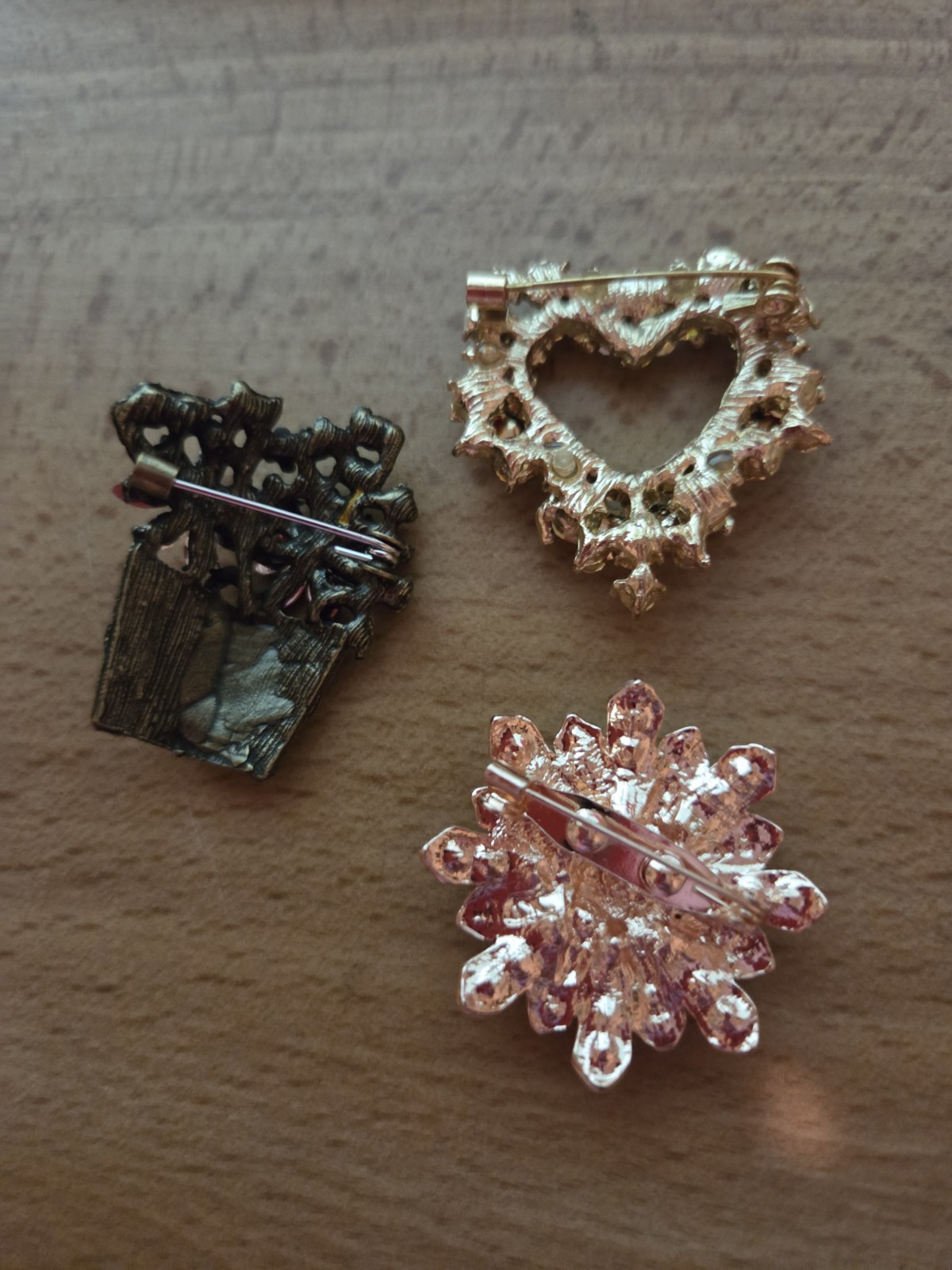Beautiful Multicolor Flower Floral Heart Brooch Pin Lot CA USA P1-7