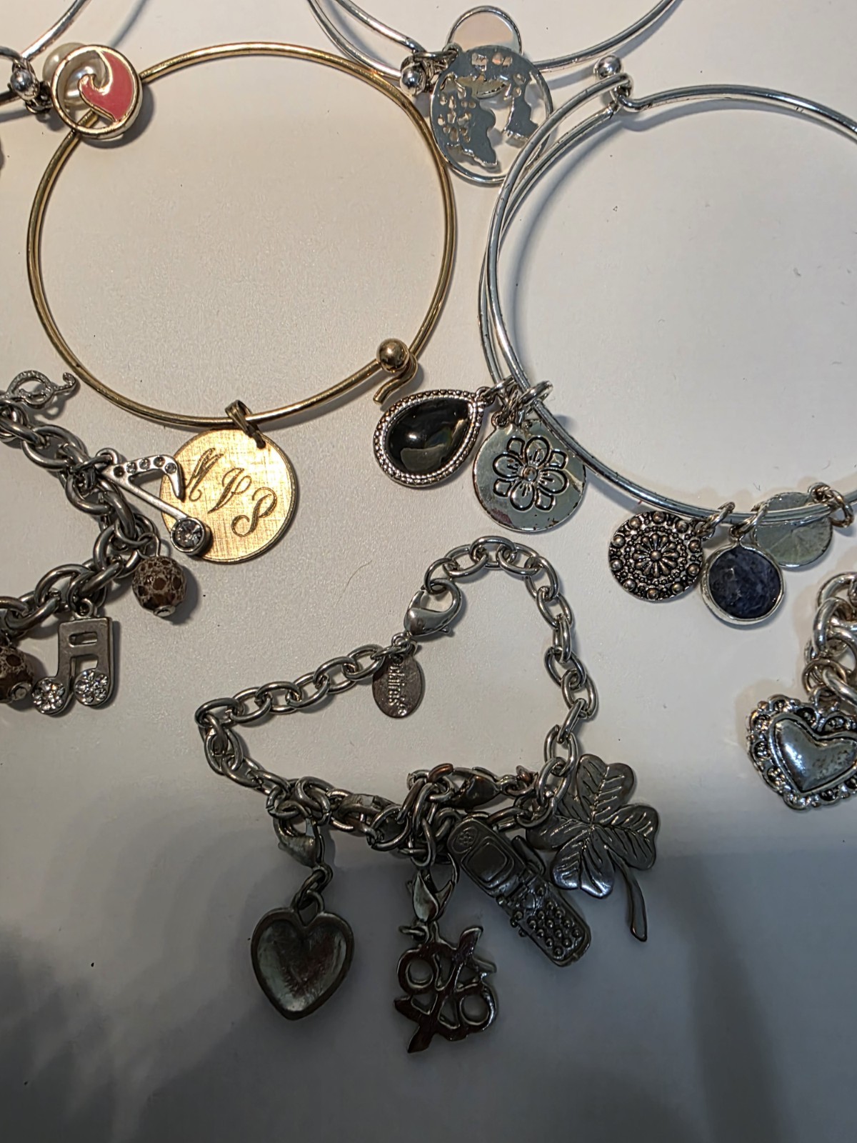 Bracelet Lot Costume Fashion Charm Bracelets Vintage To Now Mixed Materials