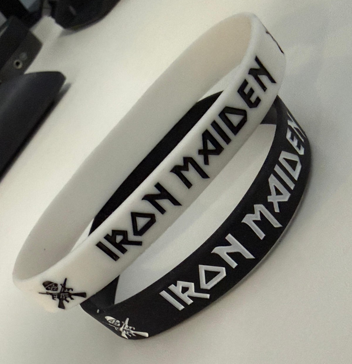 2x Rock Band Music Bracelets Iron Maiden Heavy Metal Silicone Straps Wristband