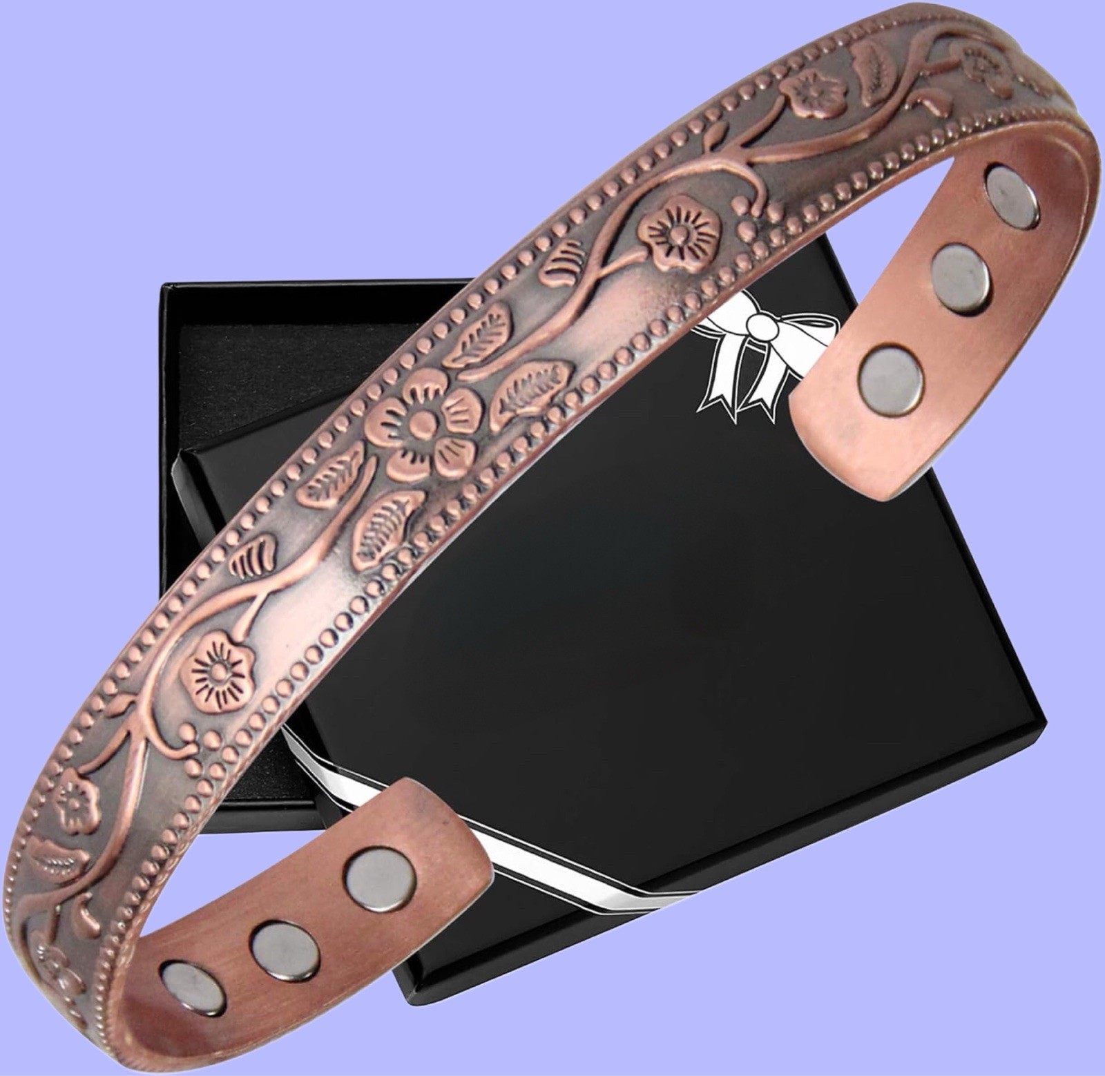 Copper Magnetic Therapy Bracelet High Power Pain Arthritis Magnets 99.9% Copper