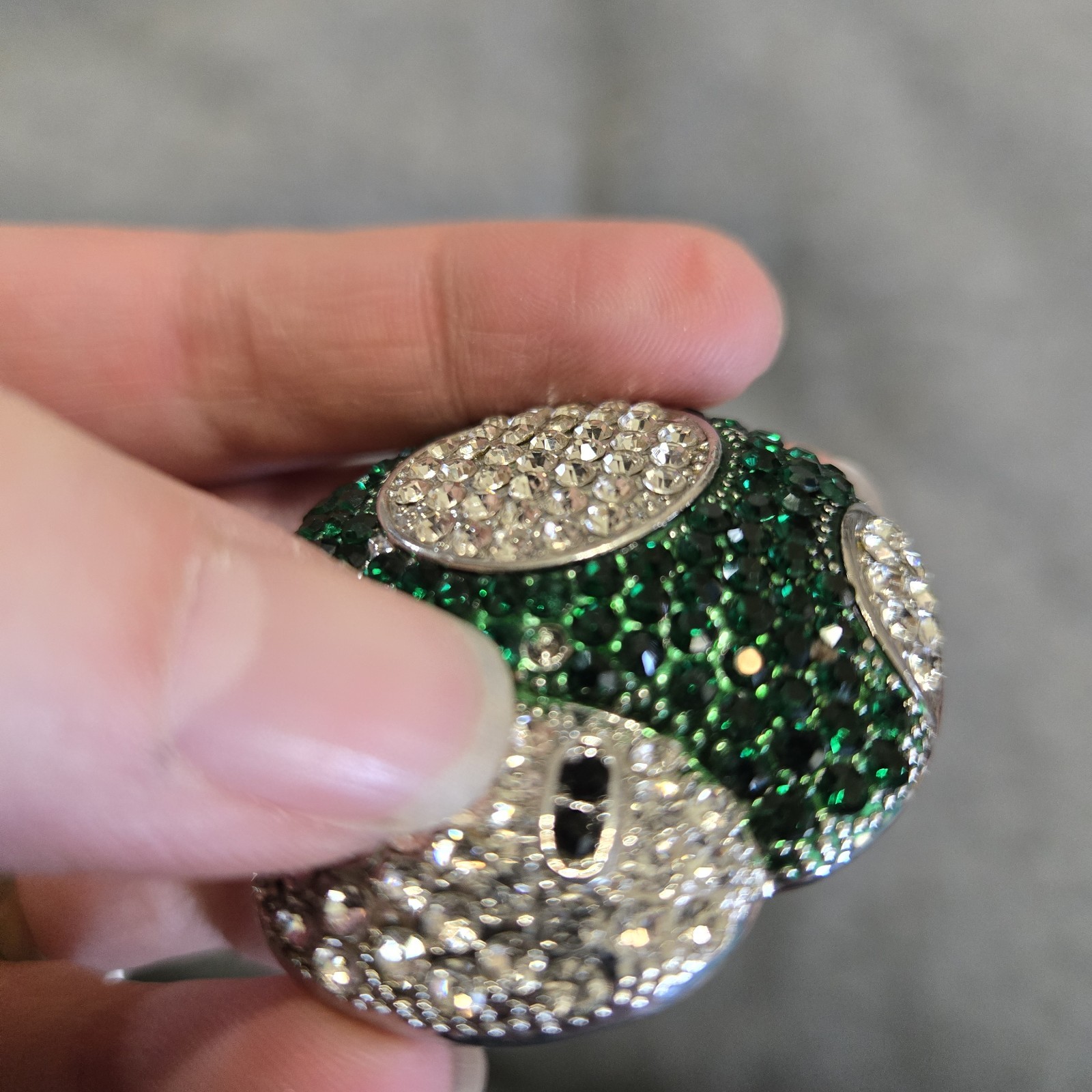 Iced Out Green Mushroom Pendant Mario Luigi Nintendo 1UP Hip Hop Bling No Chain