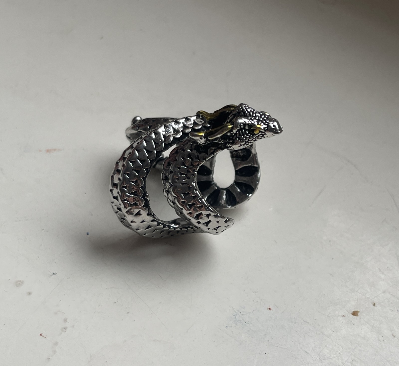 Elegant 925 Sterling Silver Charm Fashion King Cobra Snake Ring One Size Fit All