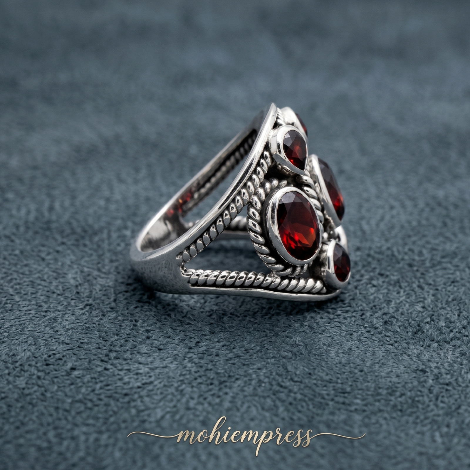 925 Sterling Silver Vintage Inspired Multi-Pearl Statement Ring, June Birthstone