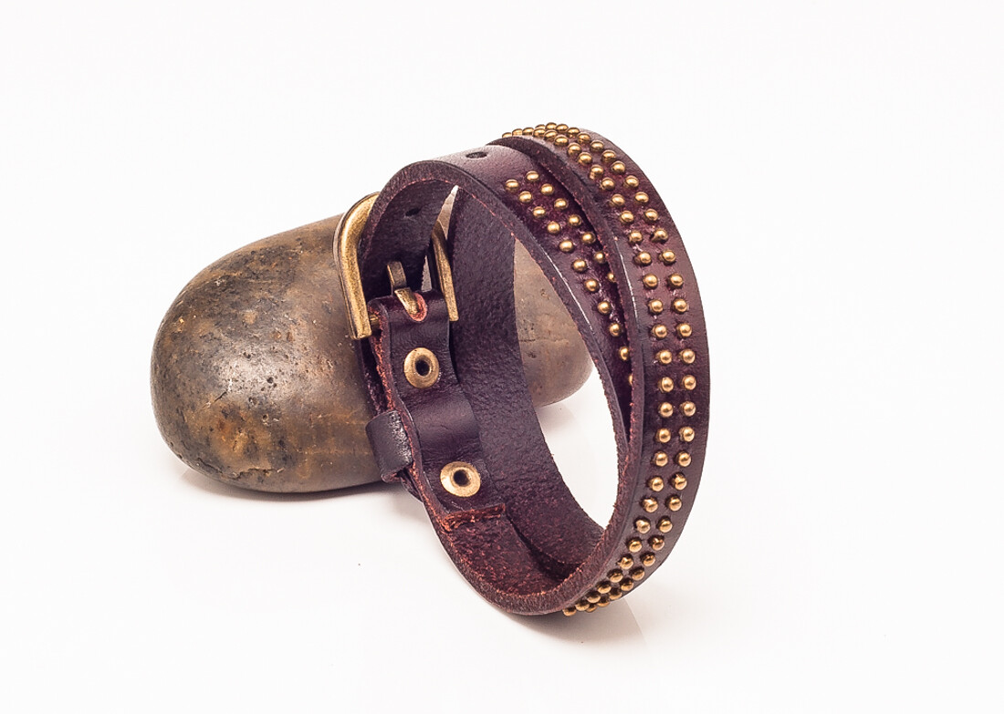 Great Fashion Unisex Women Men Leather Wrap Rivet Stud Bracelets Cuff Wristbands