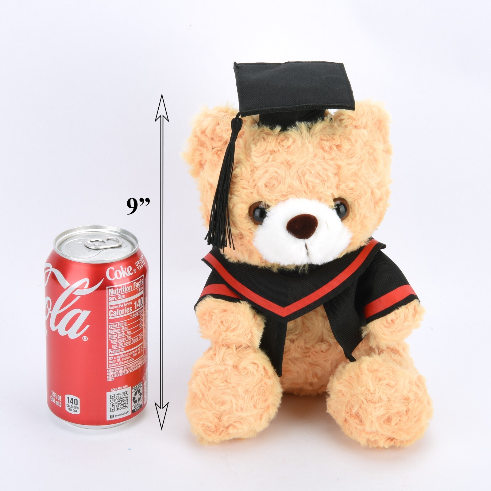 Graduation Teddy Bear Plush Doll Stuffed Gift 9″ w/Cap & Gown Party Decor Cute