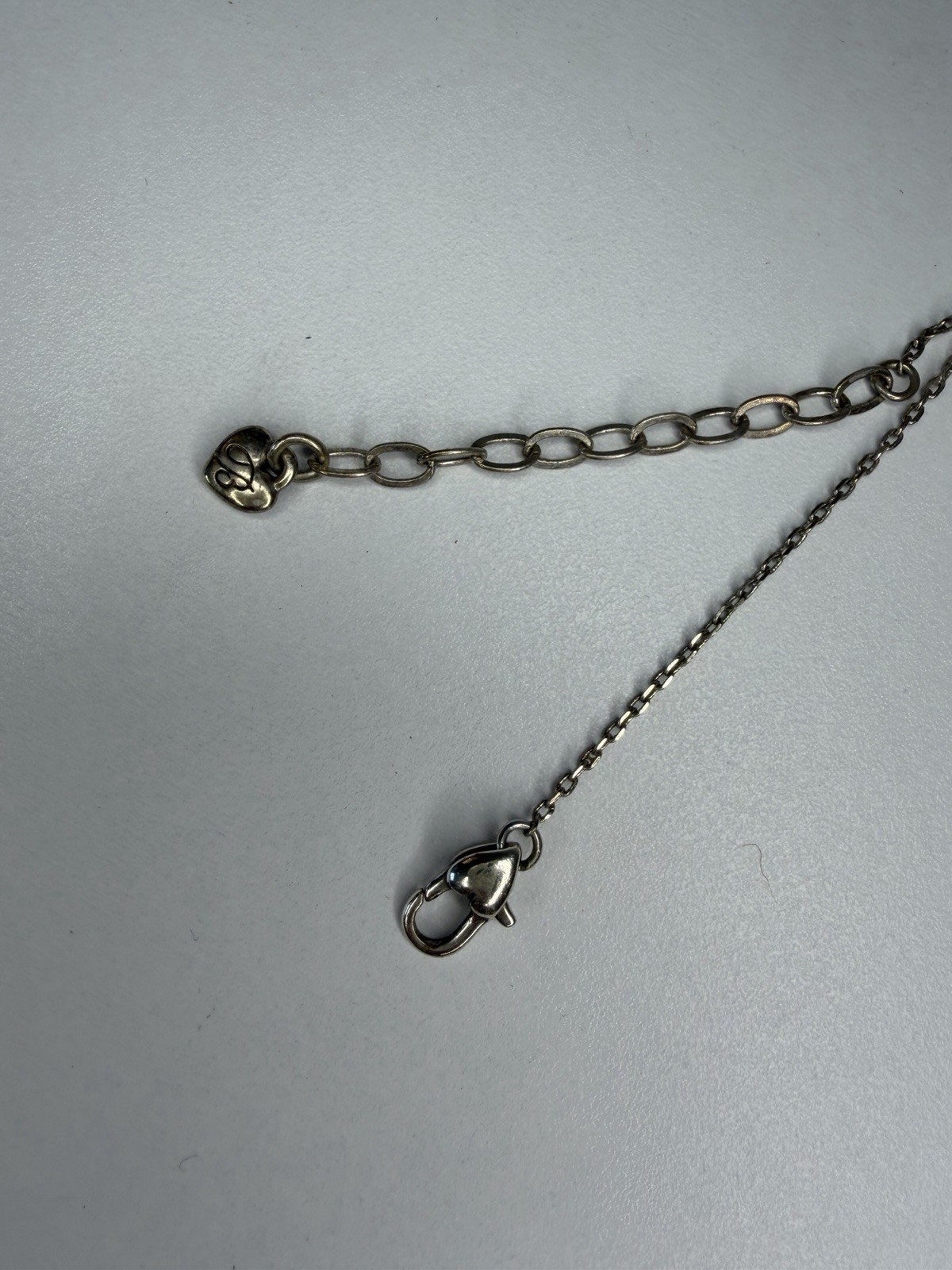 Brighton Heart Locket Necklace Silver Tone with Earrings- Adjustable Chain 20’’