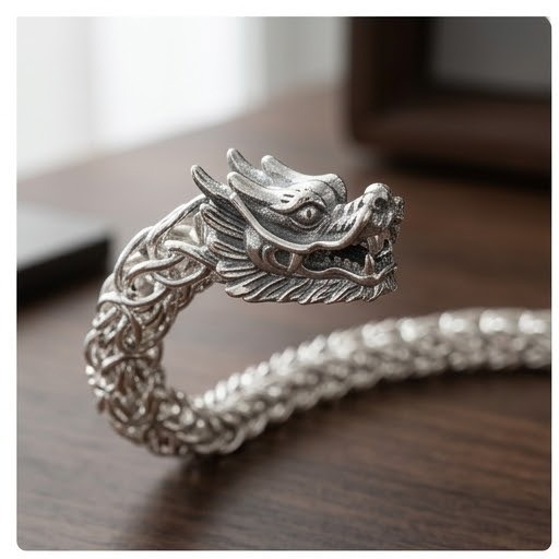 Dragon Head Necklace & Bracelet Set – Heavy Duty Statement Jewelry