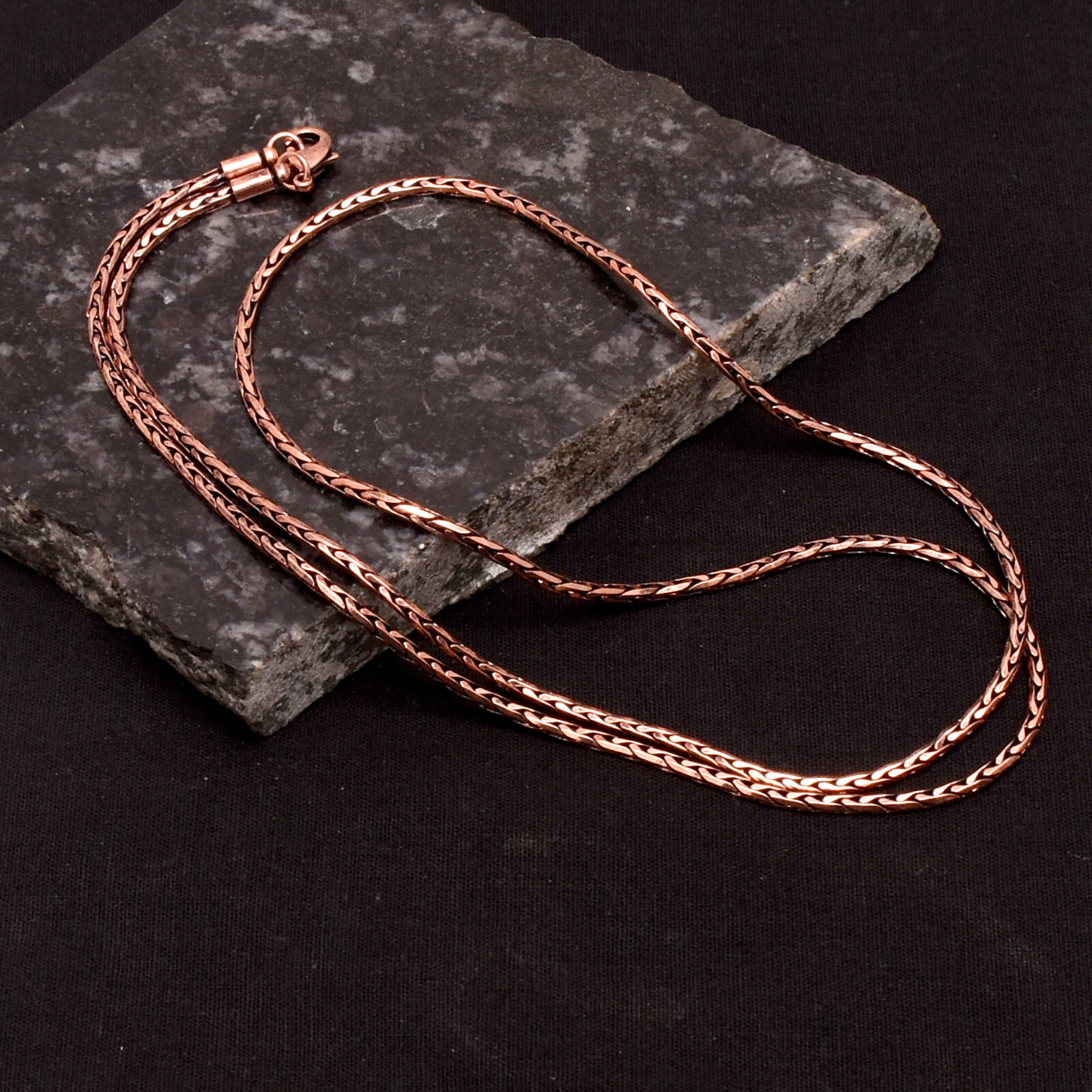 Pure Copper Chain Lobster Clasp Wheat Copper Chain Handmade Necklace Chain C-06