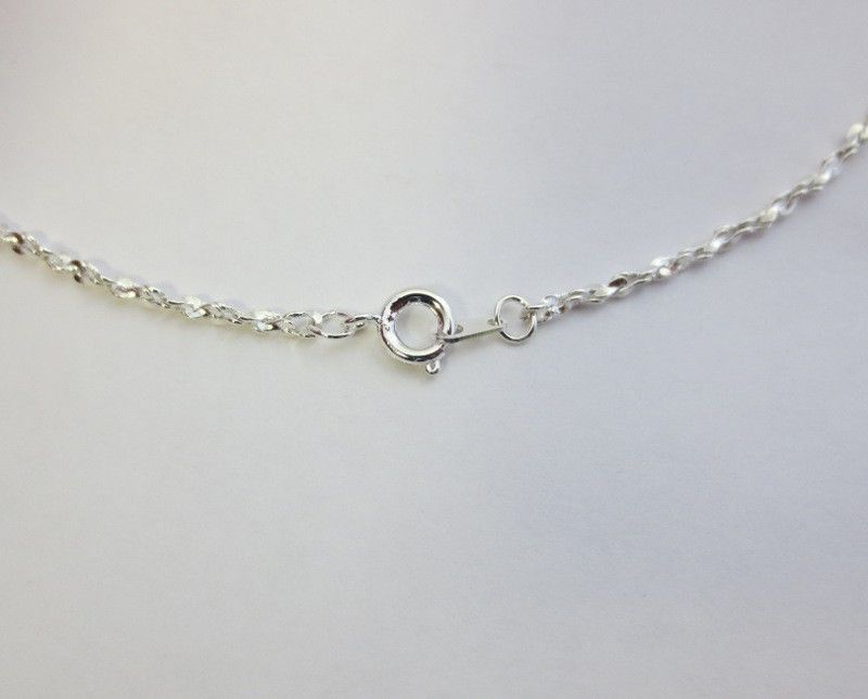 WHOLESALE LOT OF 25 14kt WHITE GOLD PLATED 18 INCH 1MM TWISTED NUGGET CHAINS