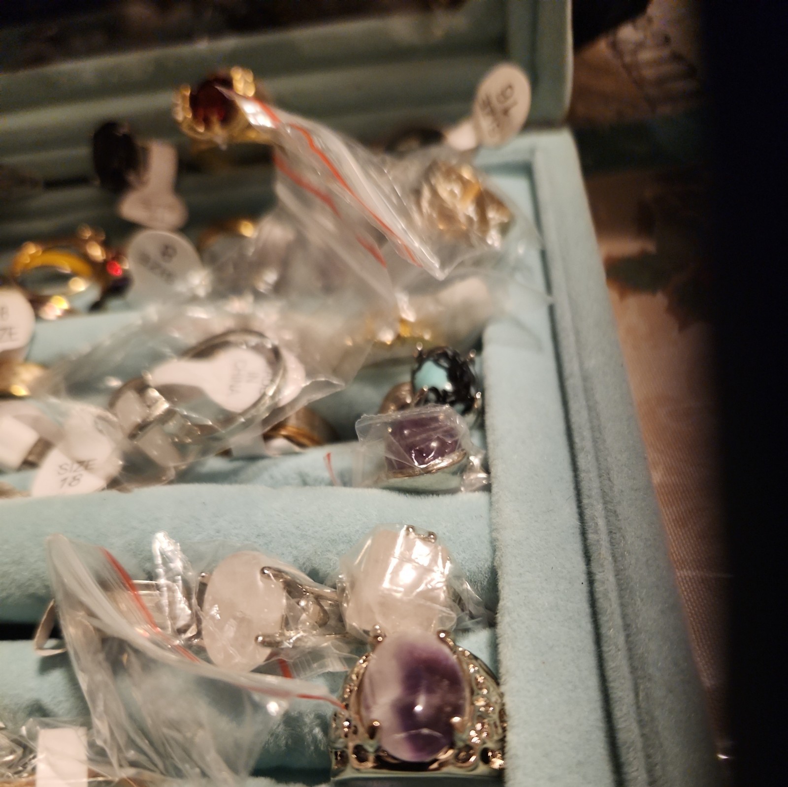 Assortment of fashion rings. varies styles and sizes