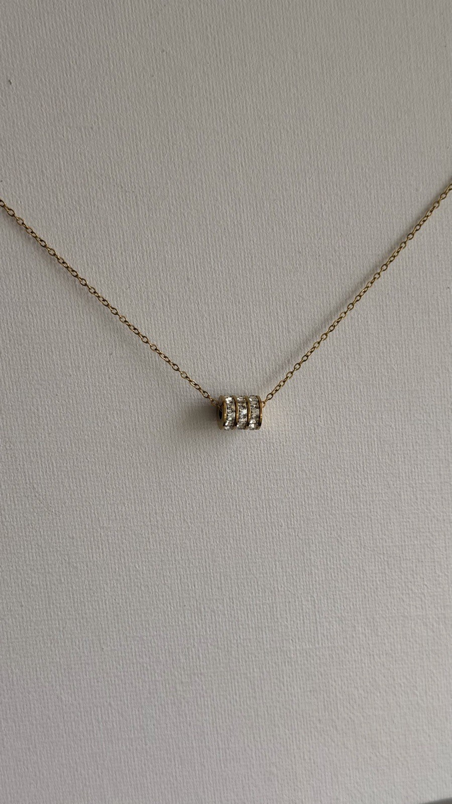 Elegant Crystal Barrel Pendant Necklace CZ Stone