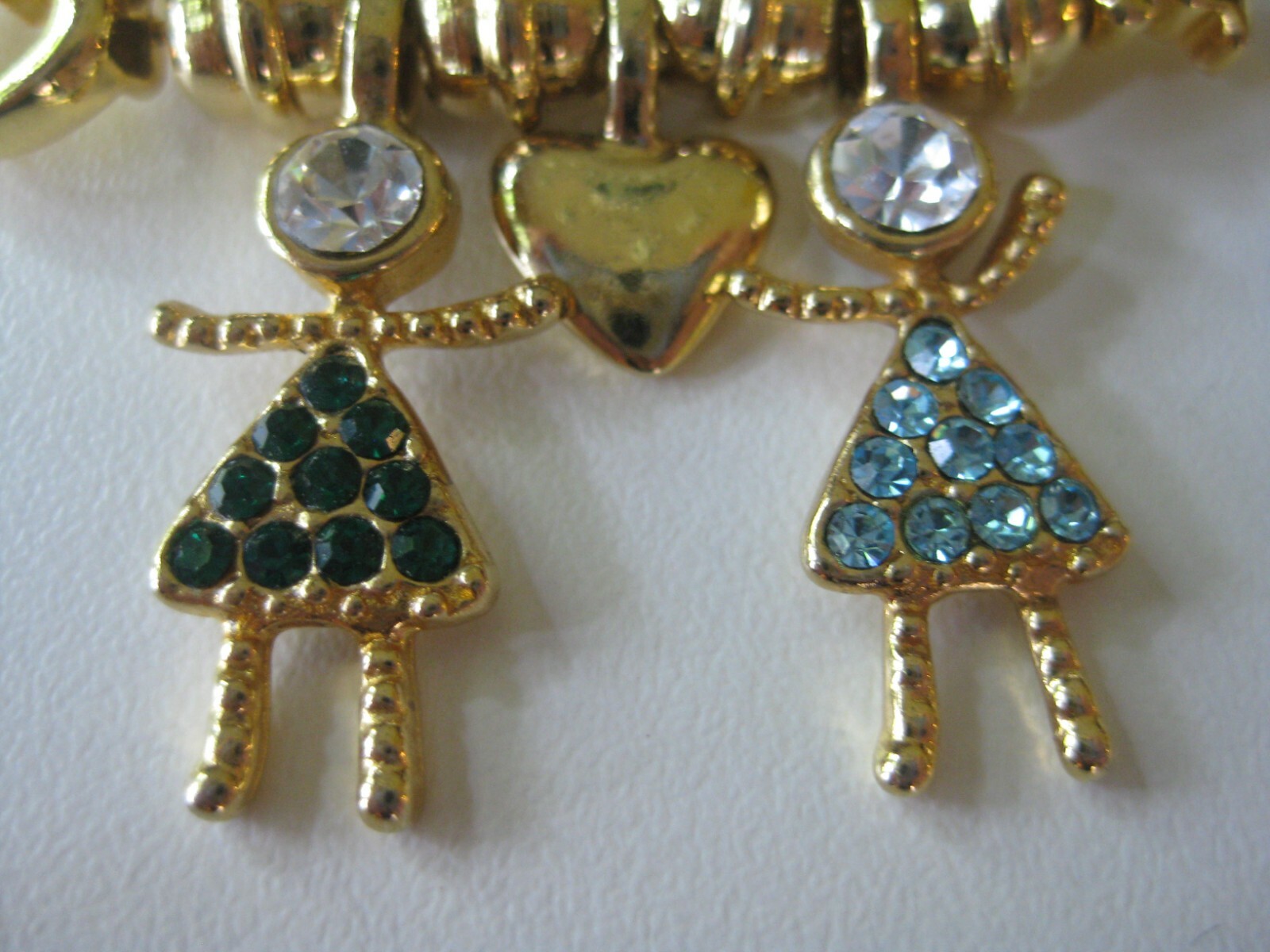 Grandma Brooch Granddaughter Birthstone Heart Charm March Aquamarine May Emerald