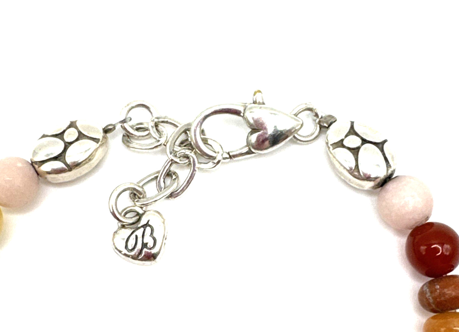 Brighton Contempo Splash Colorful Multi Beads Silver Bracelet 7.5-8.5 Inches