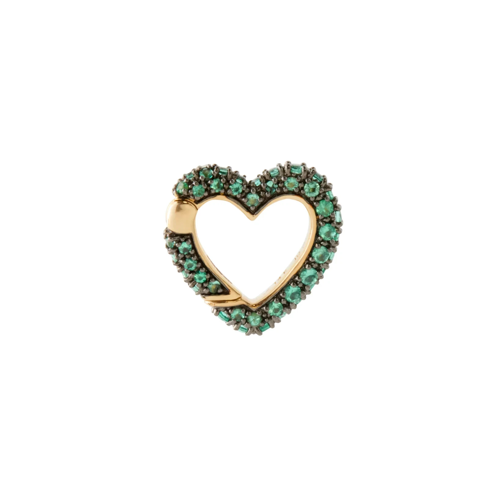 Heart Shape Charm Lock Pendant With CZ Brass Metal Fashion Jewelry for gift