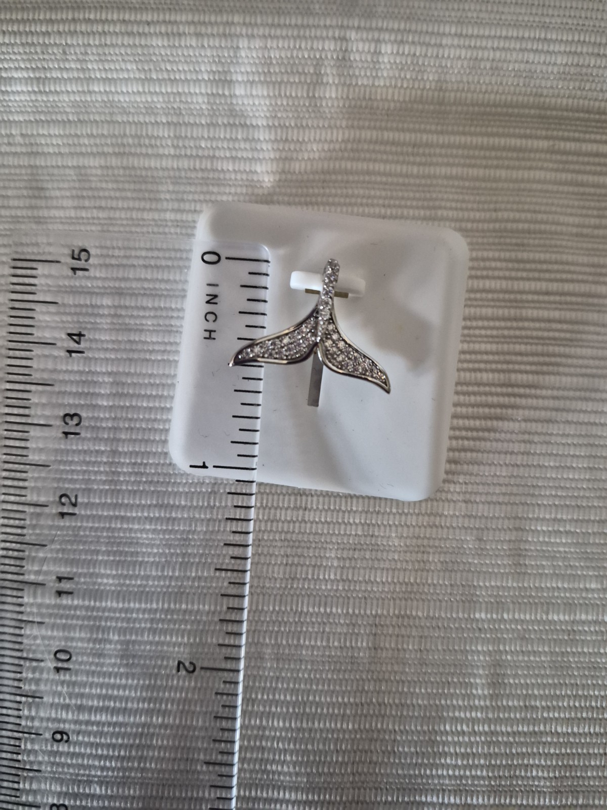 Lot of 4 925 Sterling Silver Moissanite Sea Animal Charm Pendant Set, 1 Spinel