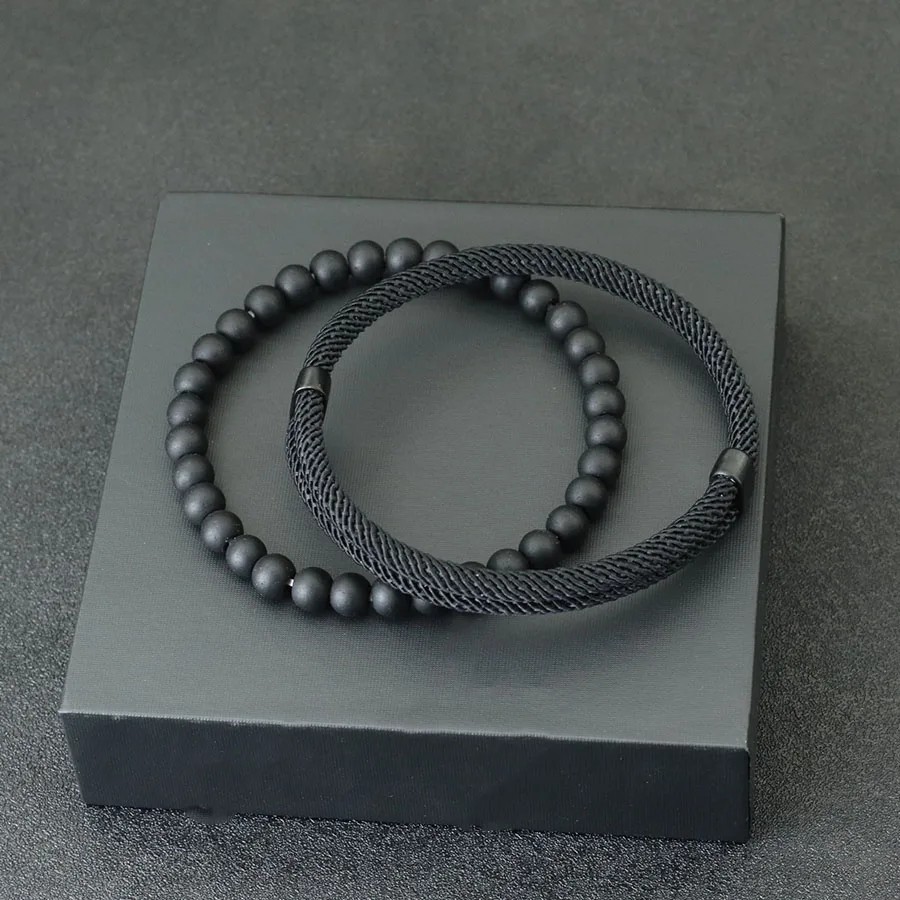 2pcs Men’s Red String Bracelet Set Adjustable Lucky Rope Bracelets Gift for Him