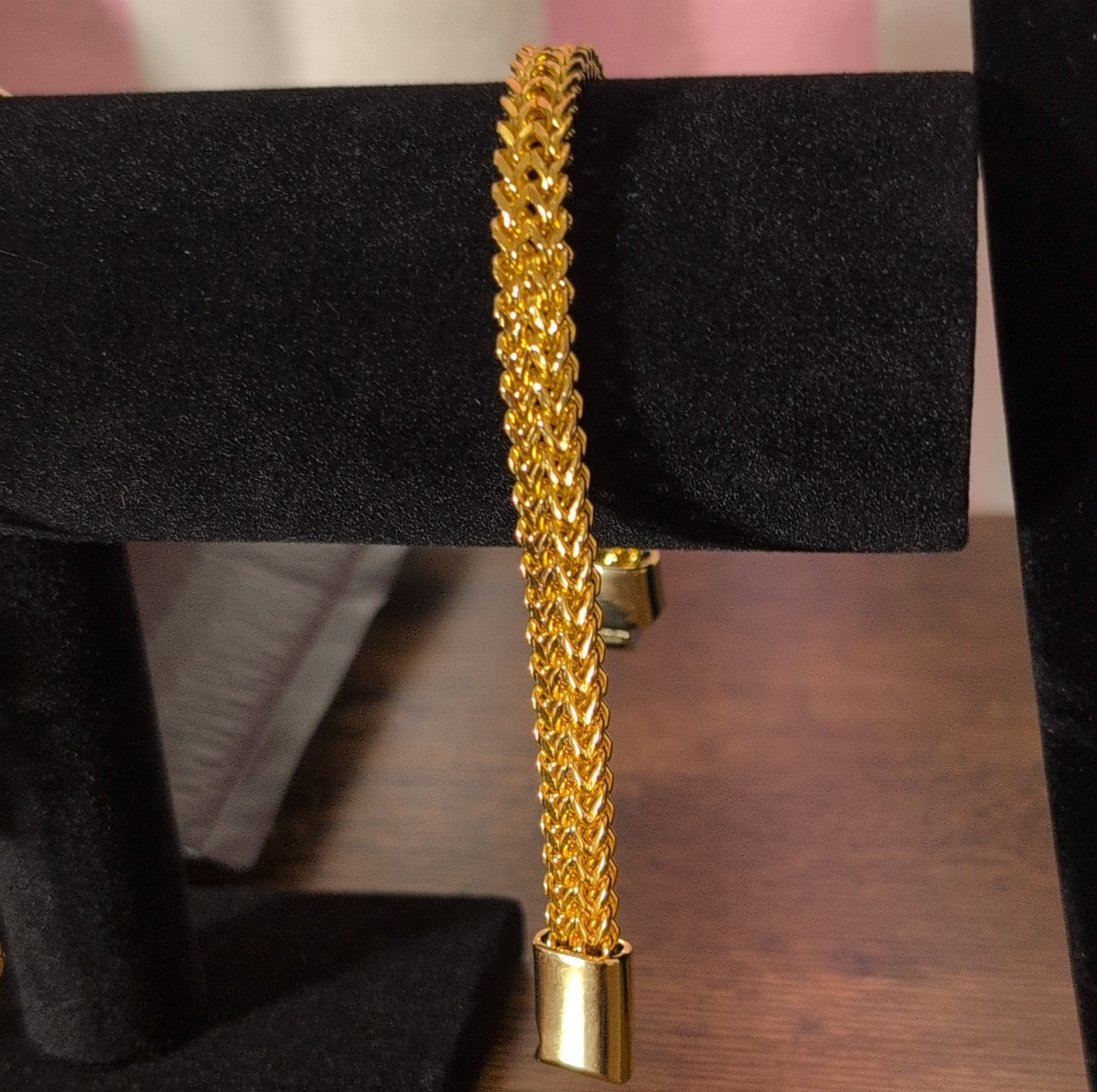 Gold Spiga Wheat Chain Bracelet Round Metal Fashion Jewelry