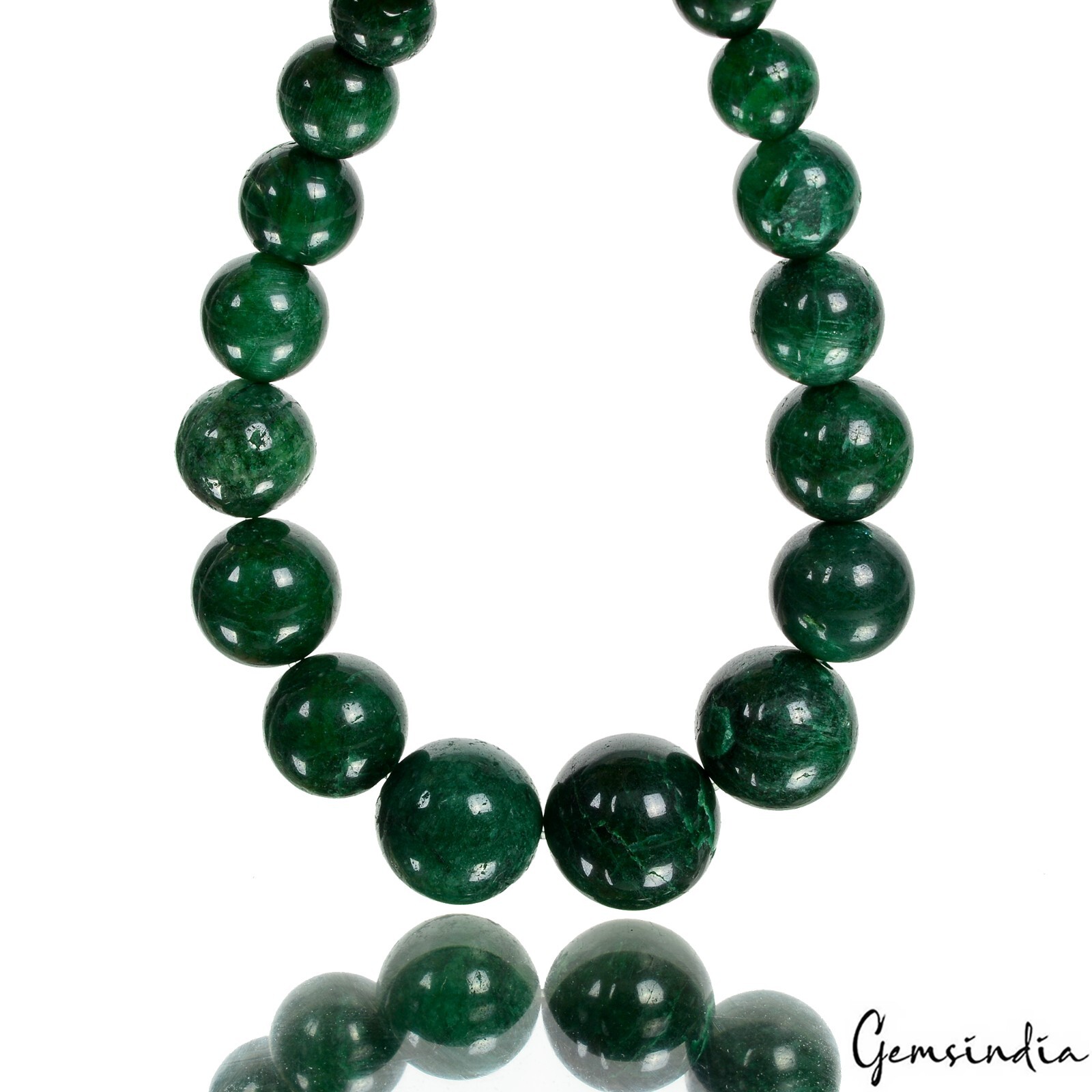 7″ Natural Green Emerald Stretch Bracelet 7-13mm Beads Healing Crystal Gifts