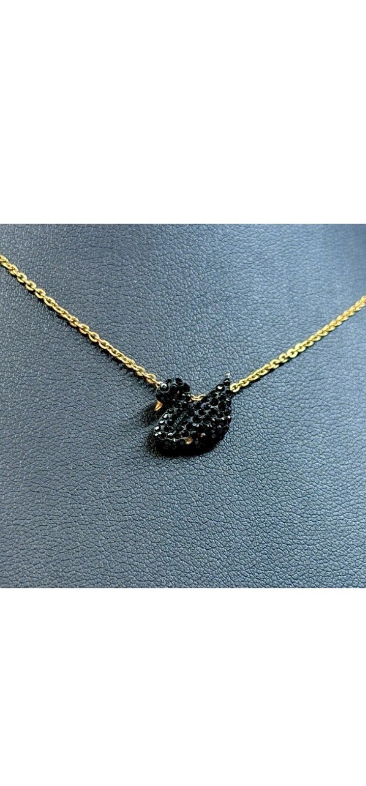 Swarovski 5204134 Women’s Black Iconic Swan Necklace