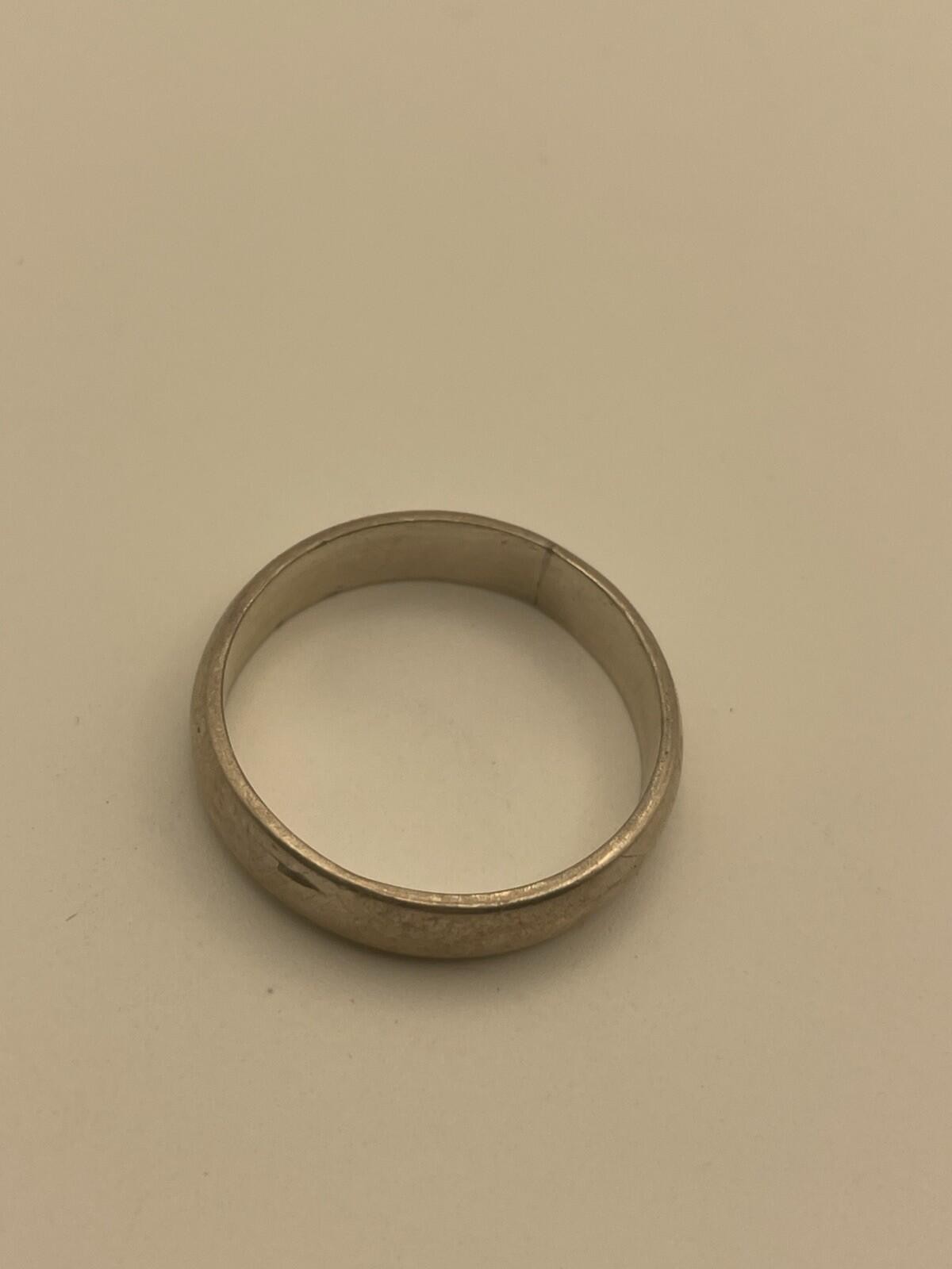 925 Sterling Silver Classic Band Ring – 4.38g – Size 11