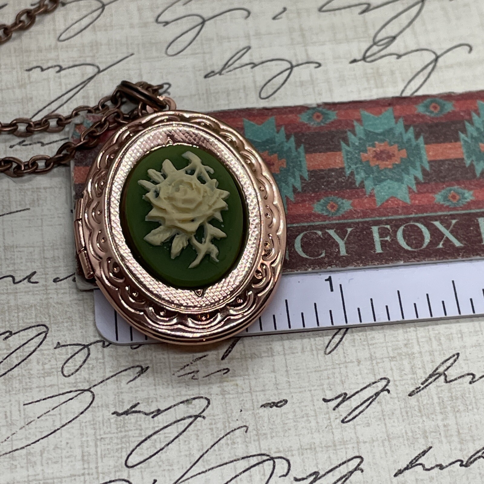 Dainty Rose Gold Locket Cameo Purple Whit Wedding Jewelry Gift Birthday Necklace