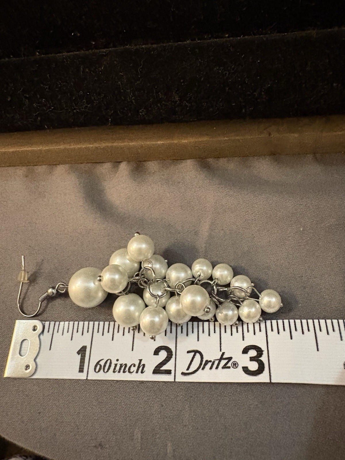3” Faux Pearl Drop Earrings No Stamp SKU TR57 Great For Prom, Mother’s Day