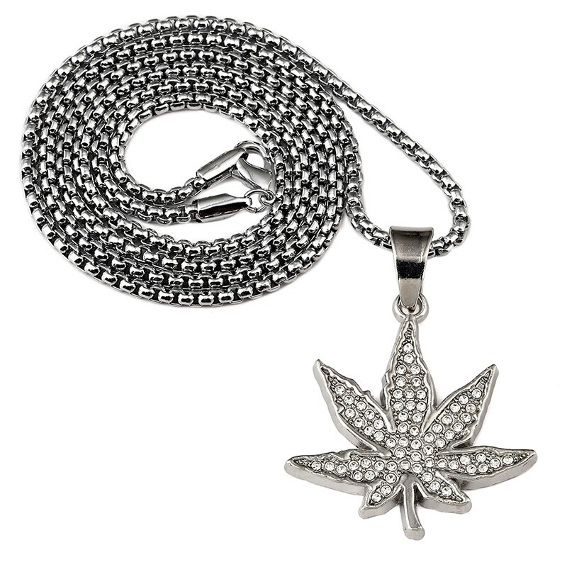 Flower Leaf Pendant Chain Necklace Set Fashion Jewelry