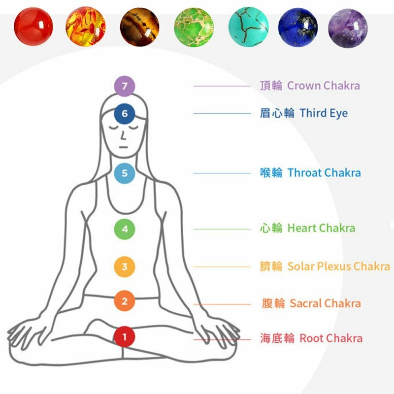 7 Chakra Healing Beaded Bracelets Lava Rock Bangle Natural Stone Agate Jewelry