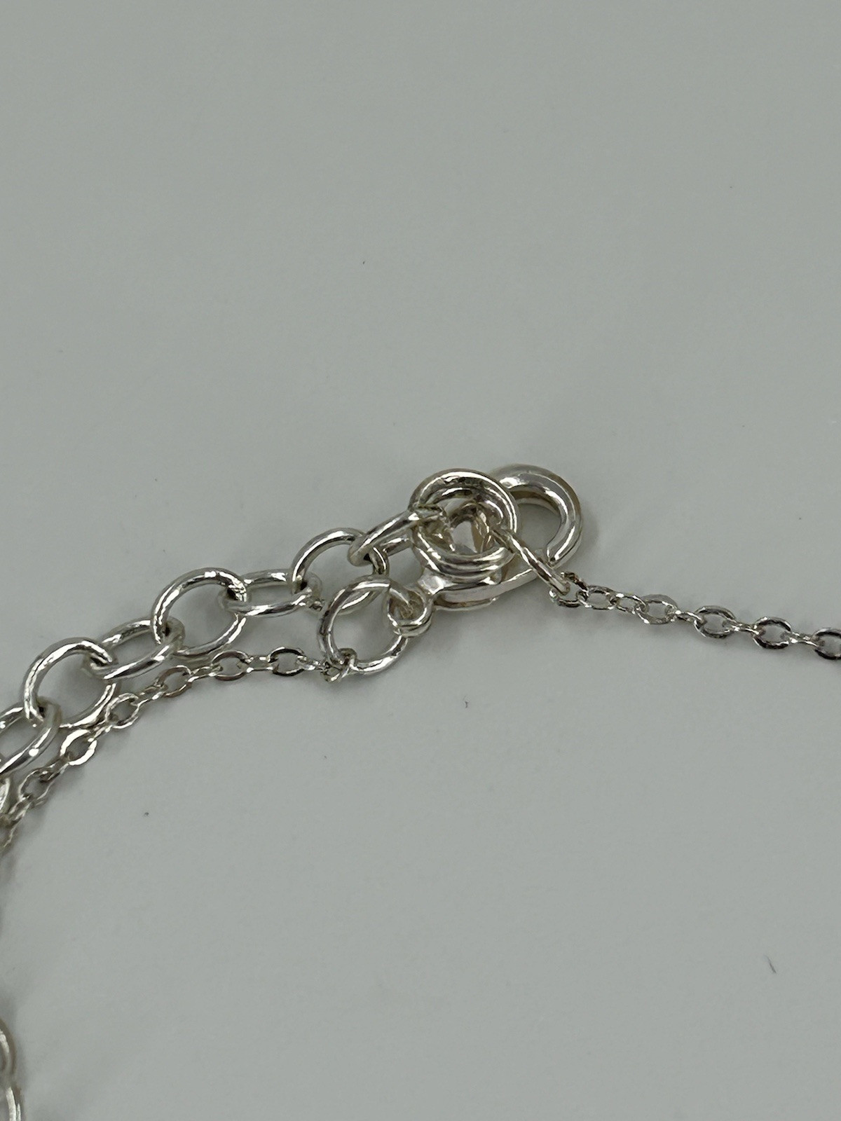 Rhinestone Crystal Ball Pendant Silver Tone Chain Necklace Womens 16-19 Inch