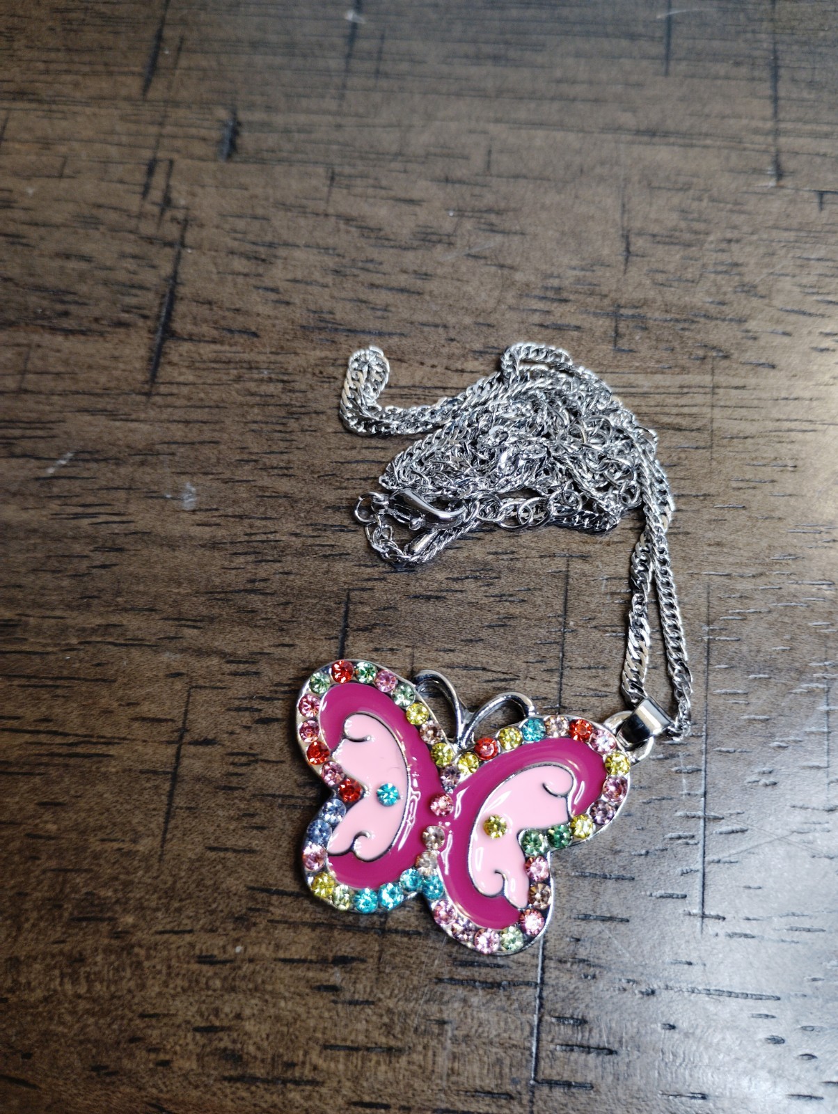 Set of Colorful Rhinestone Animal and Fairy Necklaces