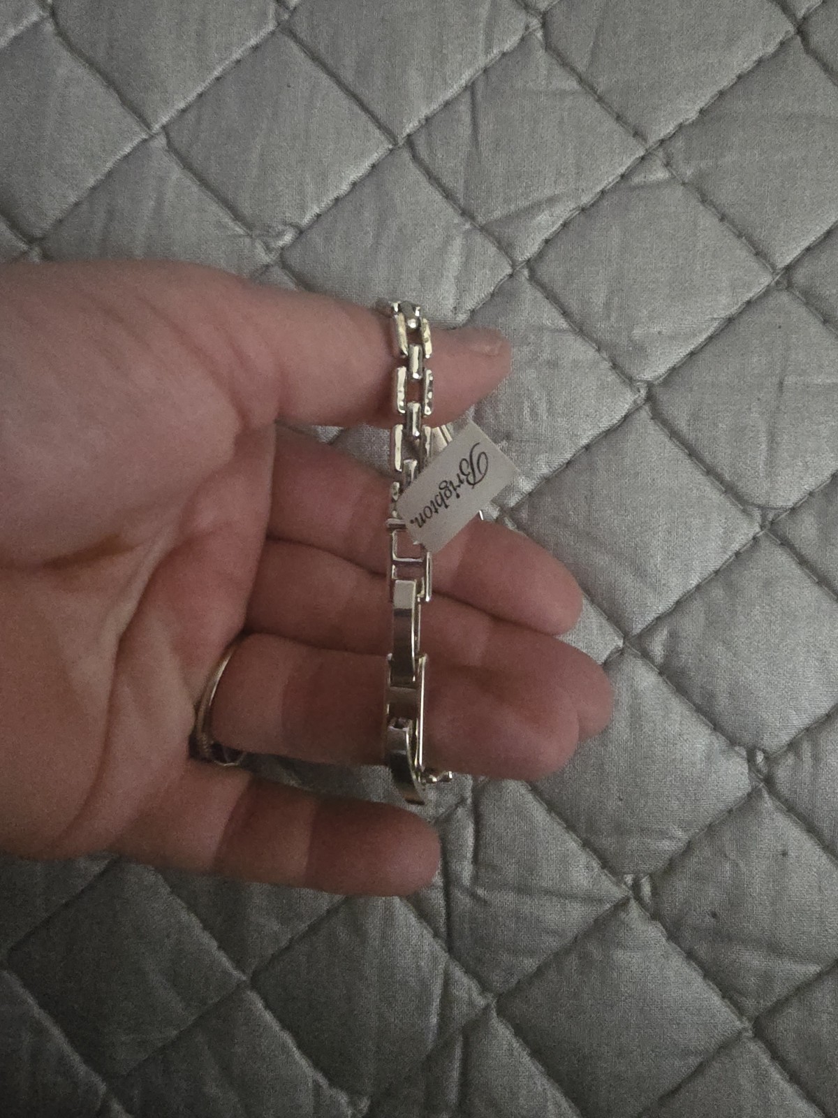 Brighton Silvertone ‘Love’ Bracelet 8-inch