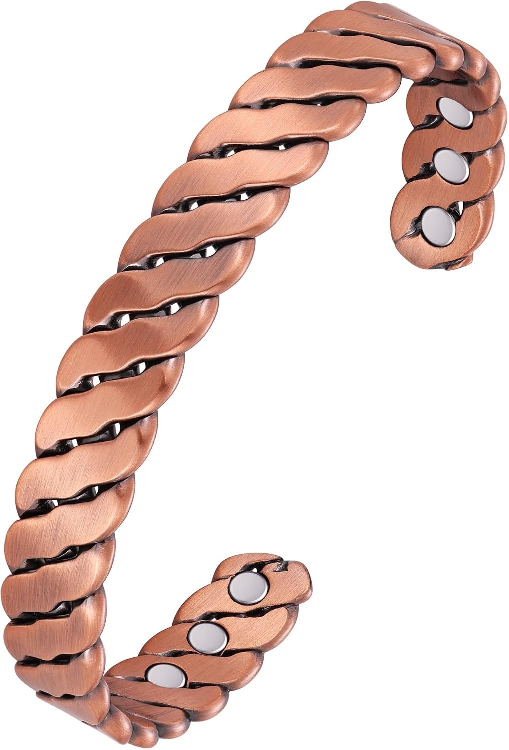Stylish Copper Magnetic Therapy Bracelet with Fine 999 Stamp – Adjustable Size