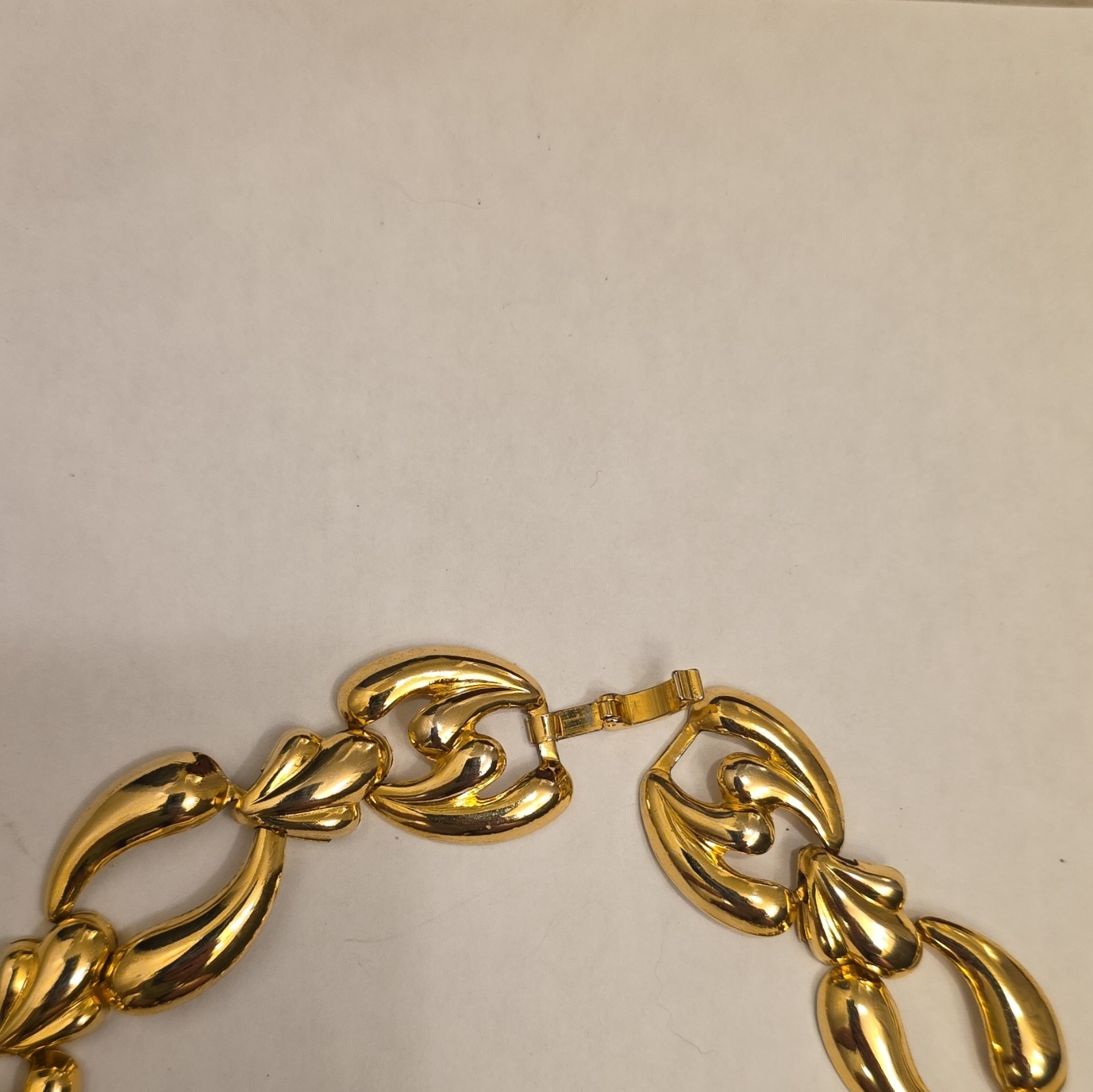 Vintage Demi Parure Chunky Goldtone Shell Shaped Set Nice