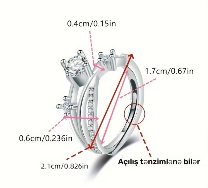 Luxury Planet Zirconia Adjustable Ring for Women Universe Sparkling Open Cuff…