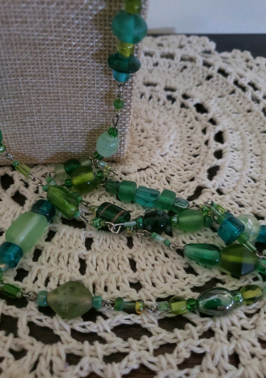Semi-Precious Stone, Beaded Necklace ~ 19″ Long ~ Multi Colored ~ New ~ 22