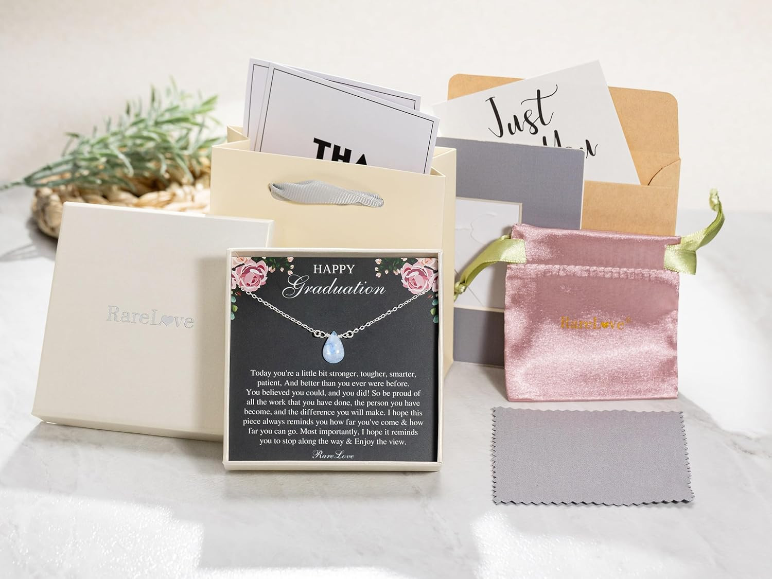 2026 Graduation Gifts for Her Happy Graduation Moonstone Necklace Unique Graduat