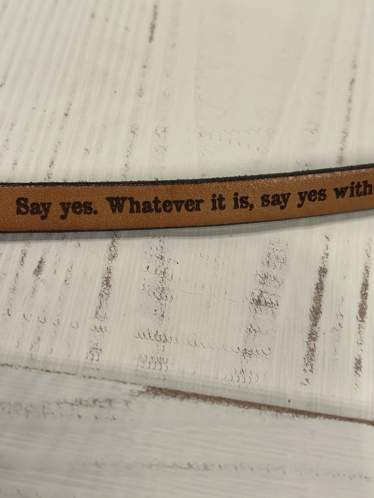 Brian Andreas Story People Say Yes Wrist Wrap Buckle Closure Leather Bracelet