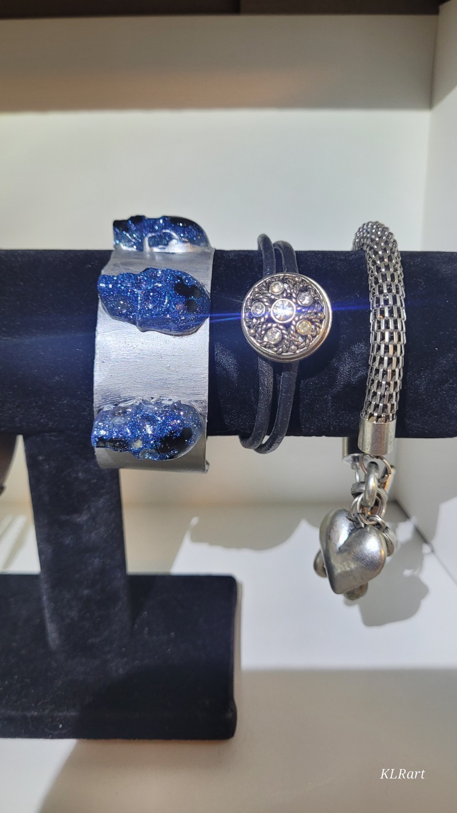 mixed metal, skulls silver acient wood bracelets bangles one size for all