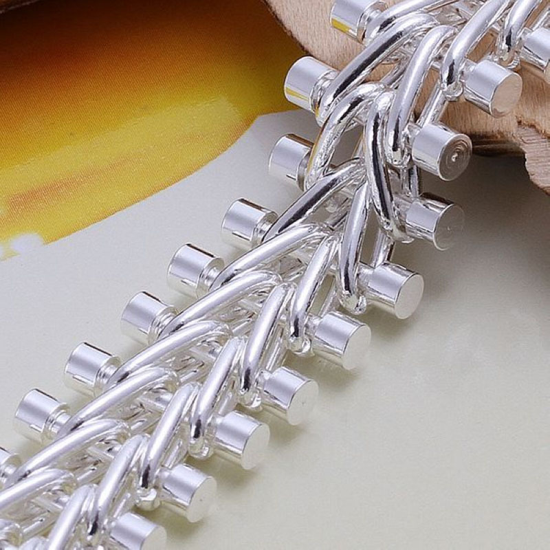 Unisex Women’s 925 Sterling Silver Bracelet 8 Inches 7.9MM Lobster L13