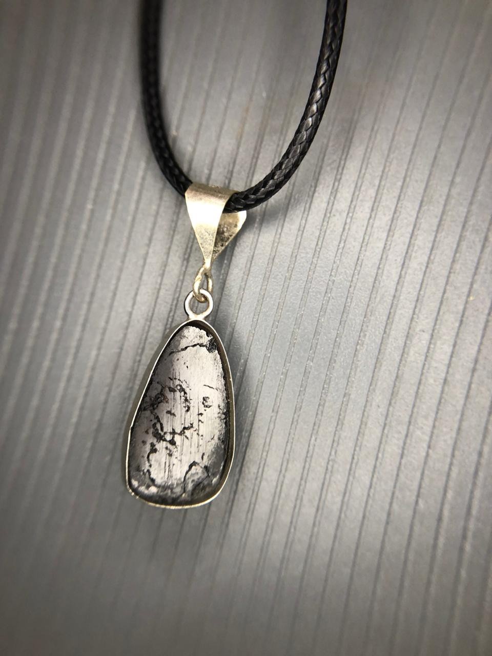 Natural Black Tourmaline Rose Cut Pendant Handmade Gemstone from Afghanistan