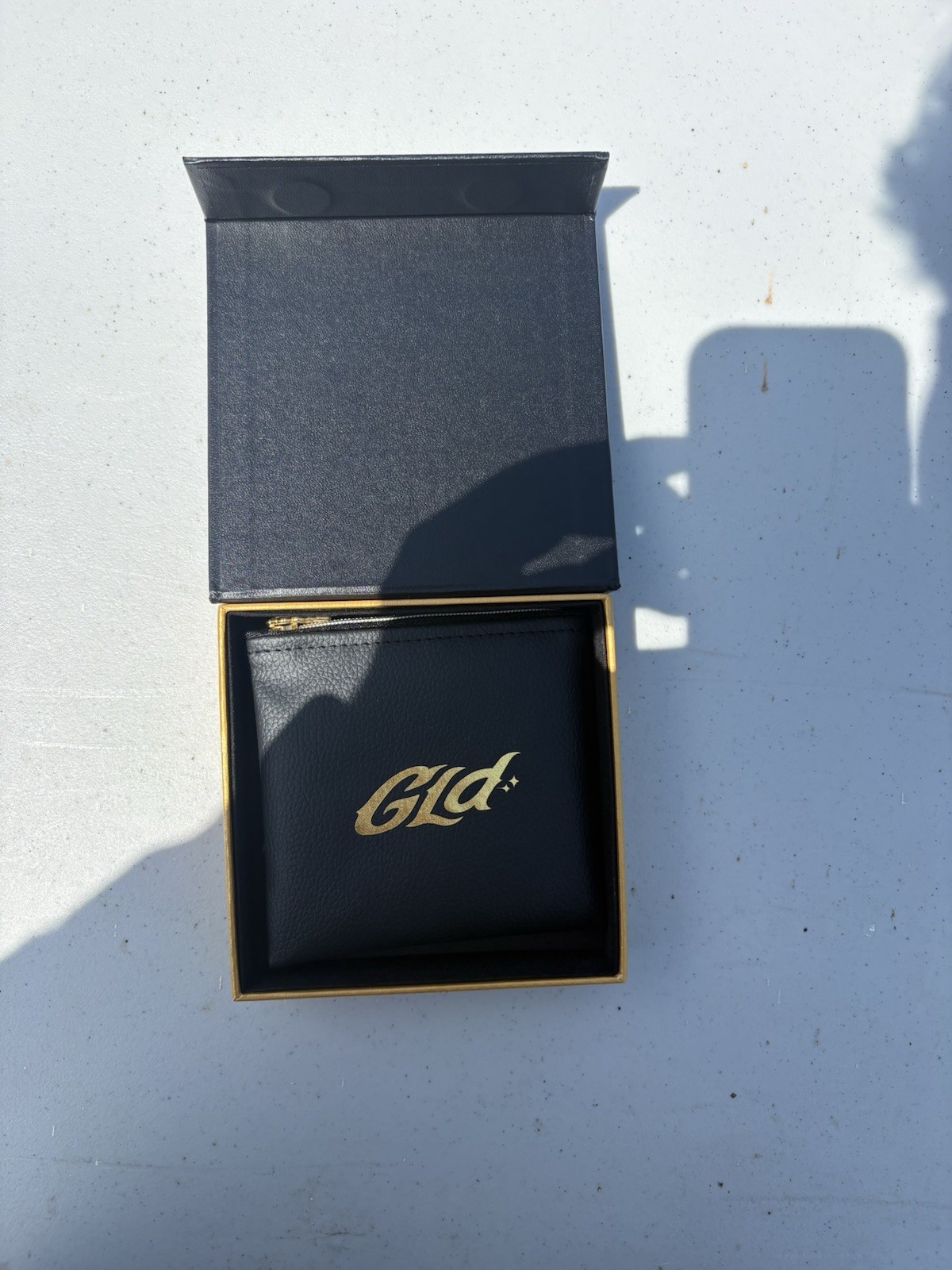 GLD Gold-Tone Cuban Link Chain Necklace Yellow Gold Plated, Box Clasp, Signed