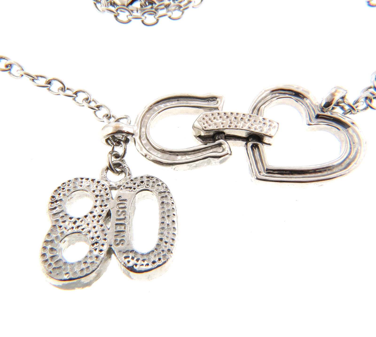 Jostens Class of 08 Heart Horseshoe Crystal Necklace