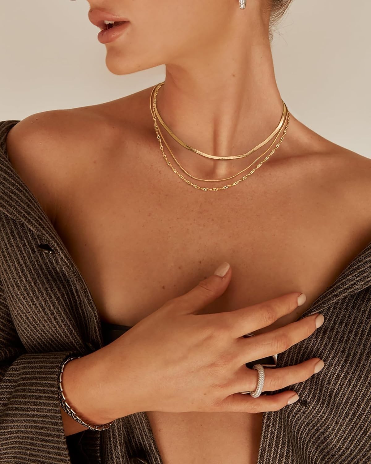 Luxury Tarnish-Free 14k Gold Plated Jewelry Set – Perfect Gift for Any Occasion