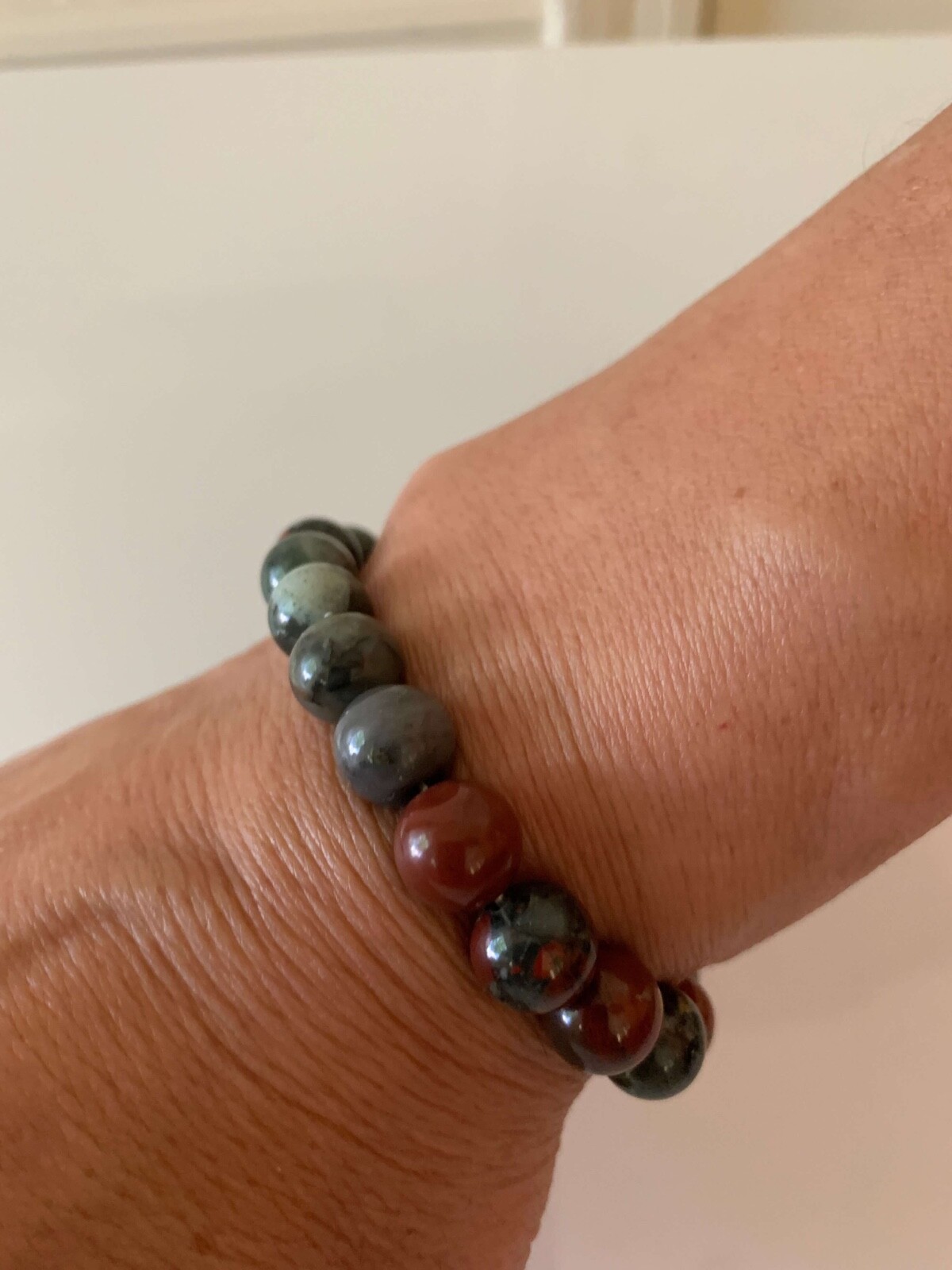 Large 12mm Rare African Bloodstone bracelet Healing Bracelet Yoga bracelet women