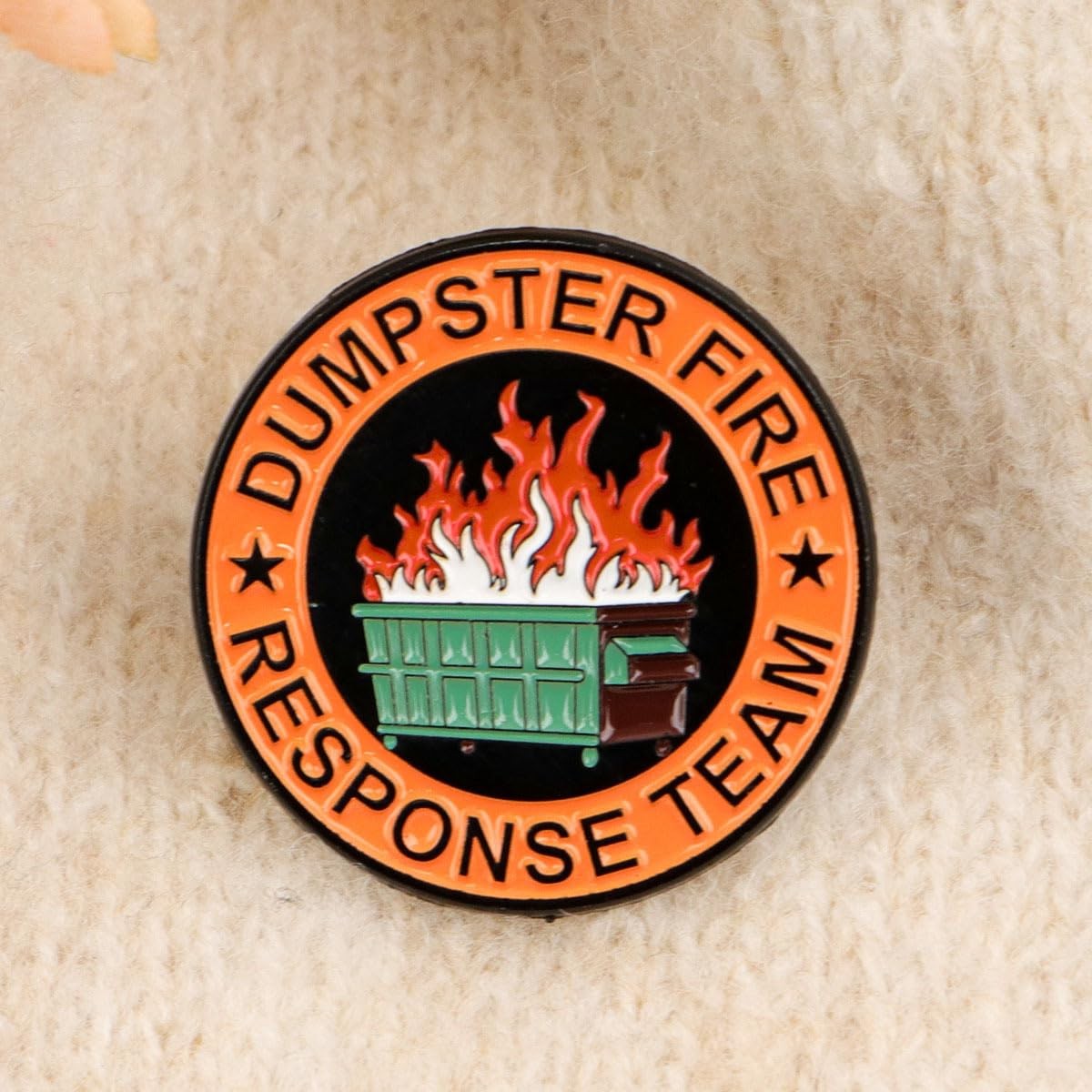 1Pcs/5Pcs/10Pcs Dumpster Fire Enamel Pins Response Team Alloy Small, 10Pcs