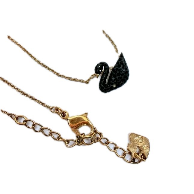 Swarovski 5204134 Women’s Black Iconic Swan Necklace