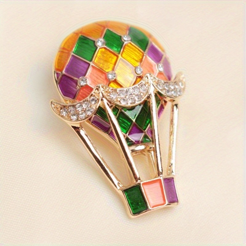 1PColorful Hot Air Balloon Brooch Unisex Lapel Pin Women Men Jewelry Accessories