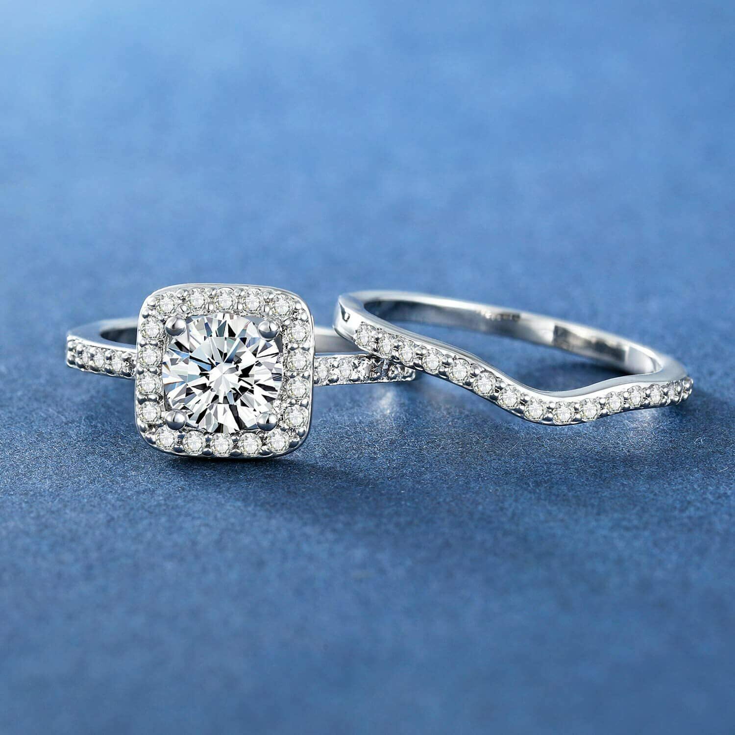 SHE WILL LOVE! White Gold Ring Size 5.5 Womens Ring CZ Engagement Anniversary